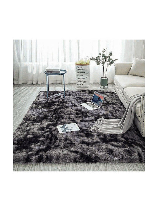 Strado Carpets Anti-slip Rug Rectangular Shaggy Ombregrey (dark Grey)
