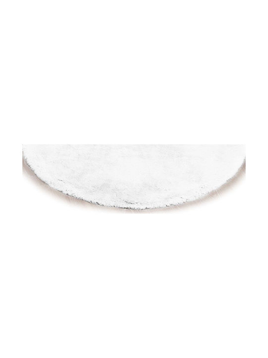 Strado Carpets Anti-slip Rug Round Shaggy White