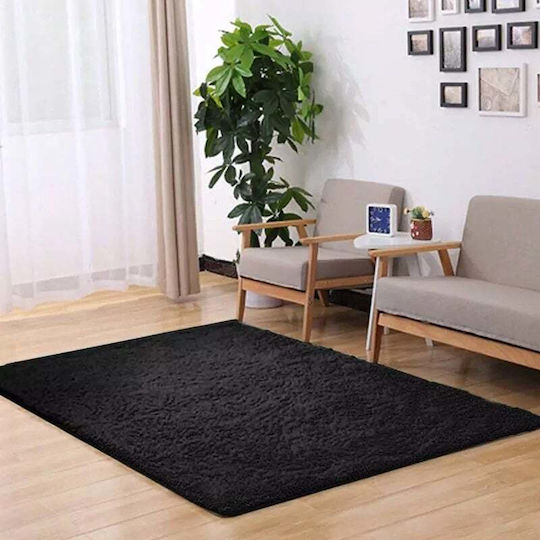 Strado Carpets Teppich Rechteckig Synthetisch,Polyester/Cotton/Leather Black (czarny)