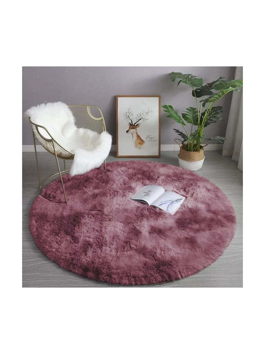 Strado Χαλί Στρογγυλό Red Φ80cm