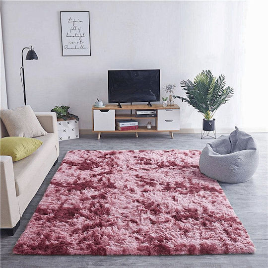 Strado Carpets Противоплъзгащо Килим Правоъгълена Shaggy Червено