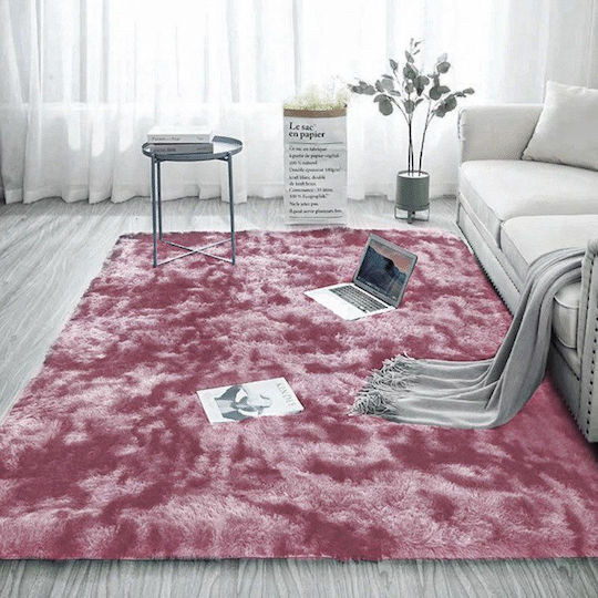 Strado Carpets Противоплъзгащо Килим Правоъгълена Shaggy Червено