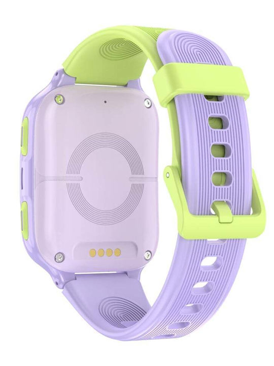 Lagenio Ceas digital pentru copii cu GPS și curea din cauciuc/plastic Violet