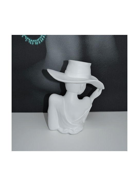 Velve Vază Decorativă Ceramică Alb 27x20cm 1buc