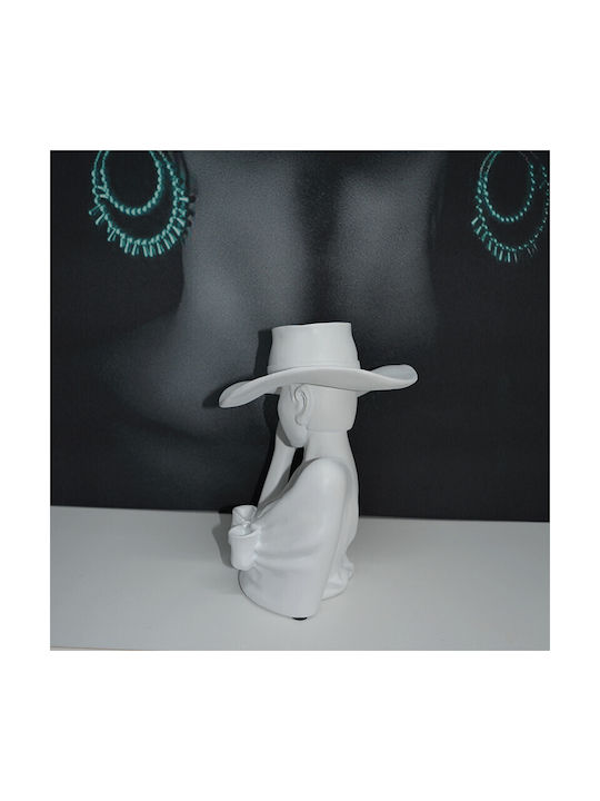 Velve Vază Decorativă Ceramică Alb 27x20cm 1buc