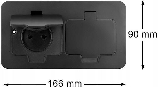 Orno Power Socket Black 1pcs