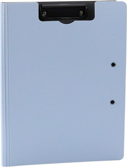 Light Blue Plastic A4 Clipboard Two Clips