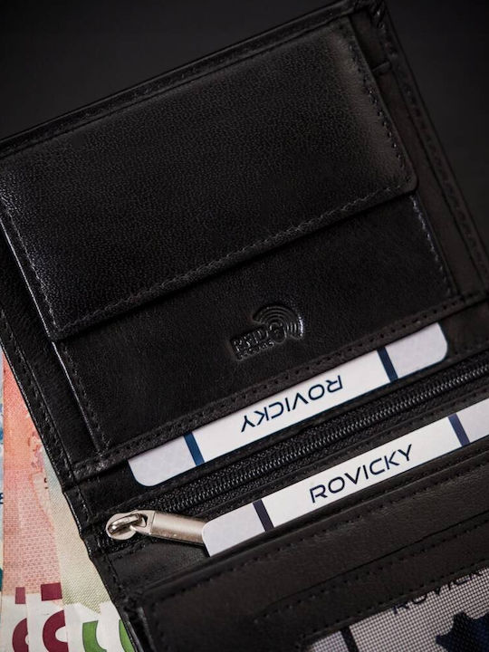 Δερμάτινο Ανδρικό Πορτοφόλι με RFID Μαύρο