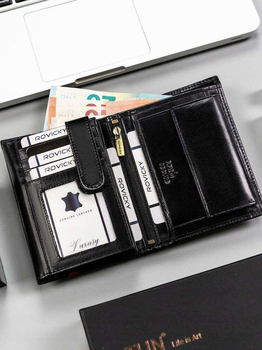 Ανδρικό Πορτοφόλι με RFID Μαύρο