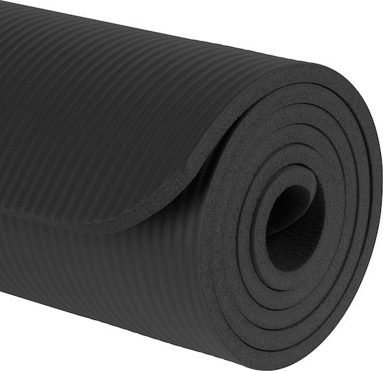 Στρώμα Γυμναστικής Pilates Μαύρο (183x61x1cm)