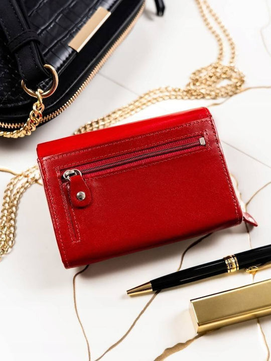 Leder Damen Geldbörse Rot