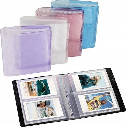 Loveinstant Photo Albums 64 Photos Blue Glitter
