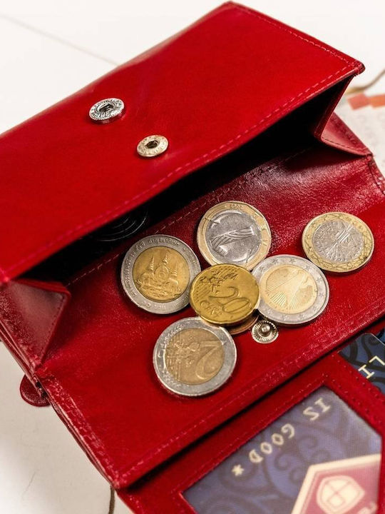 Leder Damen Geldbörse Rot
