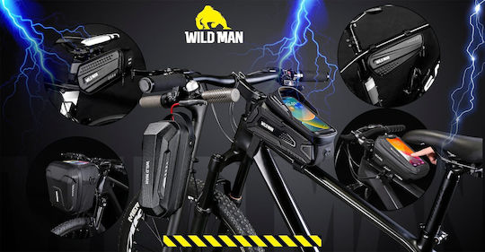 Wildman Es16 L Bicycle Phone Holder Waterproof Handlebar Mount 0.5l 20.5 X 10.5 X 9 Cm Gray