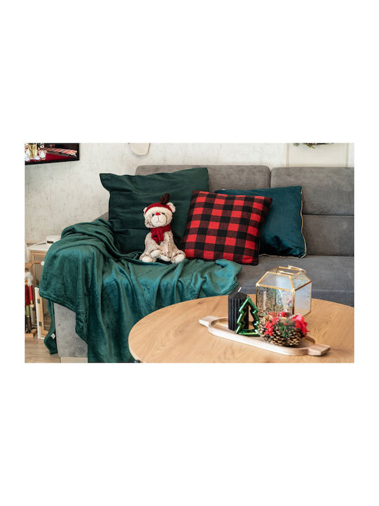 Douceur d'Intérieur Κουβέρτα Fleece Καναπέ 125x150εκ. Πράσινη