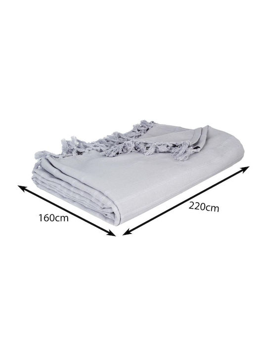 Atmosphera Fredzle Κουβέρτα Fleece Μονή 160x220εκ. Grey