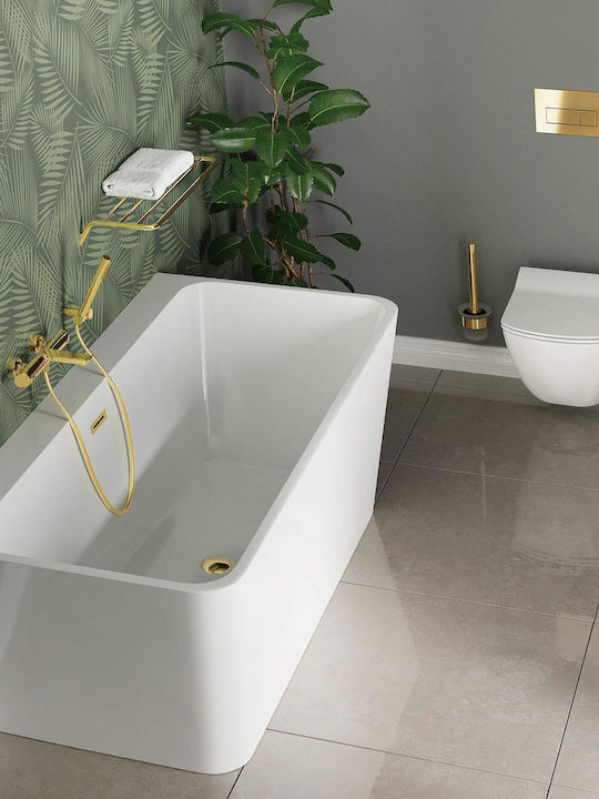 Deante Metallisch Badezimmer Toilettenbürste Gold