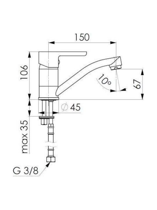 KFA Kitchen Faucet Counter Gray