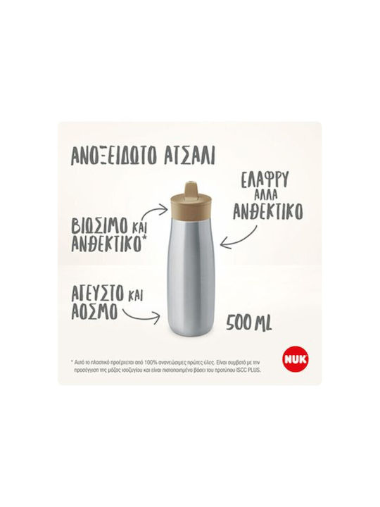 Nuk Minime Flip Water Bottle Stainless Steel 500ml Green