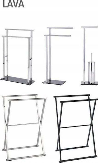 Wenko 237091121 Καλόγερος Μπάνιου Διπλός ​35x80.5cm Inox Μαύρος