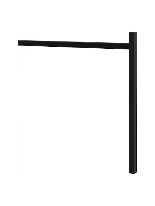 Beliani Freistehender Kleiderständer Badezimmer Einzeln ​50x165cm Schwarz