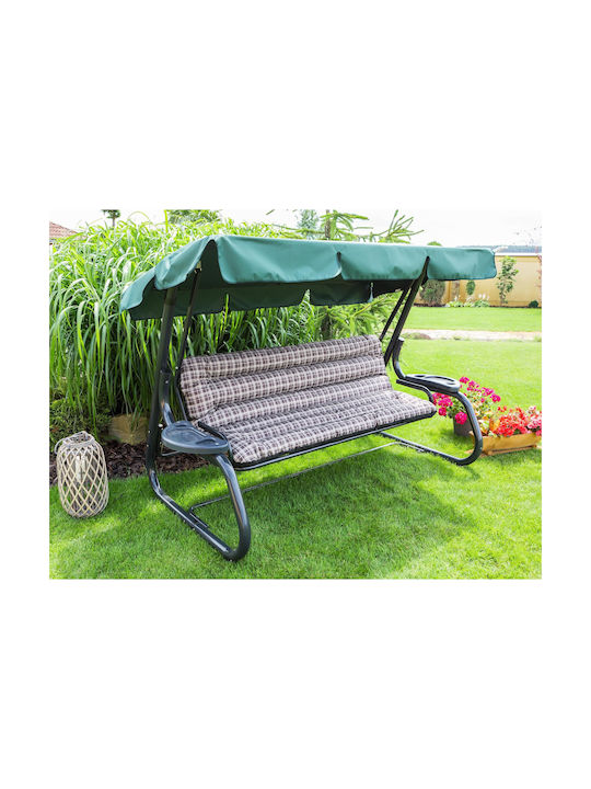 Waterproof Swing Cushion for Garden Chair with Backrest Brown