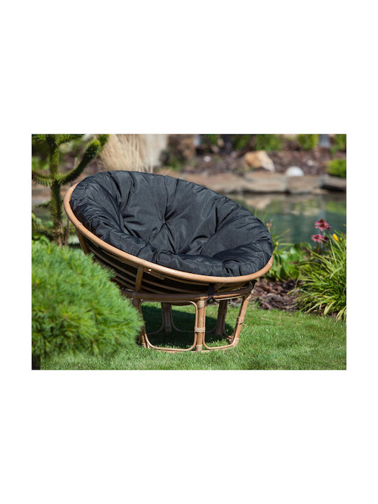Garden Chair Cushion Round Black 114x114cm