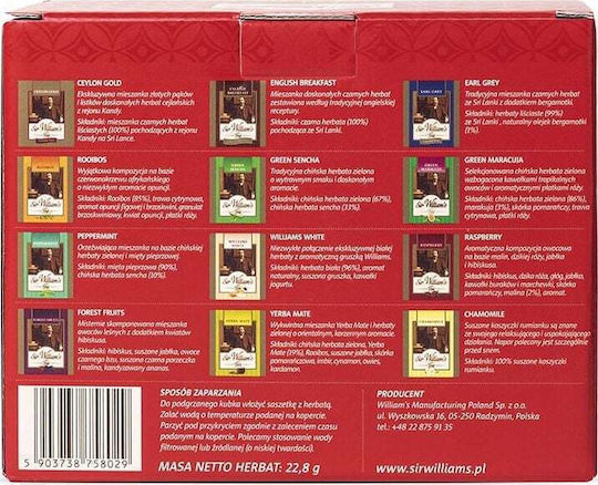Red Tea Sir Williams 15 X 12 Bags