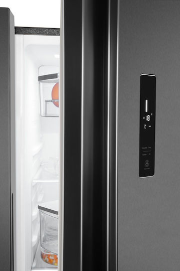 Amica Side-by-Side Refrigerator 562lt Total NoFrost H177xW91.2xD70.4cm Inox FY5119.3DFBX