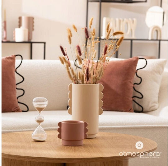 Atmosphera Διακοσμητικό Βάζο Κεραμικό Wavy Bliss Φ13cm