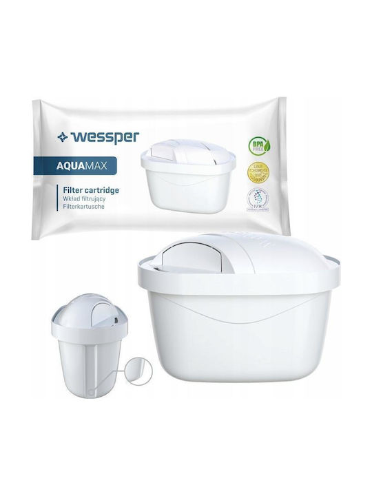 Wessper Crystal Jug with 1 Replacement Filter 2500ml