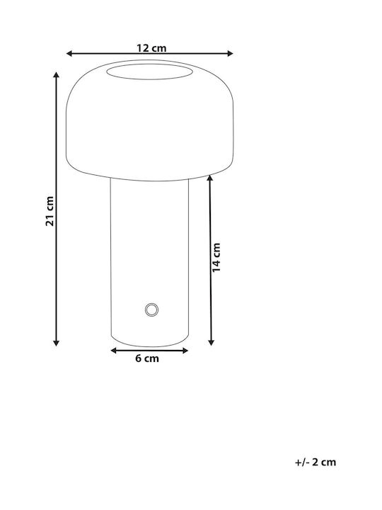 Beliani Dekorative Lampe Weiß