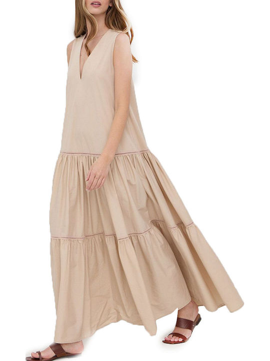 DRESS Καλοκαιρινό Maxi Φόρεμα Μπεζ