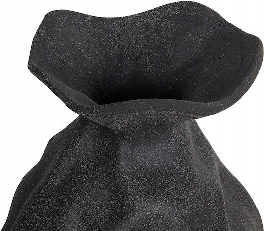 Beliani Vază Decorativă Ceramică Coontail Negru 1buc