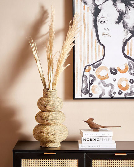 Beliani Glasvase Marang Beige