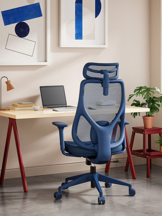 Office Chair with Adjustable Arms Navy Blue SENSE7