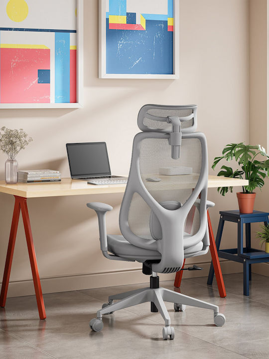 Καρέκλα Γραφείου με Ρυθμιζόμενα Μπράτσα Gray SENSE7