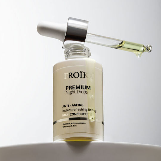 Froika Premium Night Anti-Aging Serum Gesicht mit Vitamin C & Vitamin E für Strahlkraft & Revitalisierung 30ml