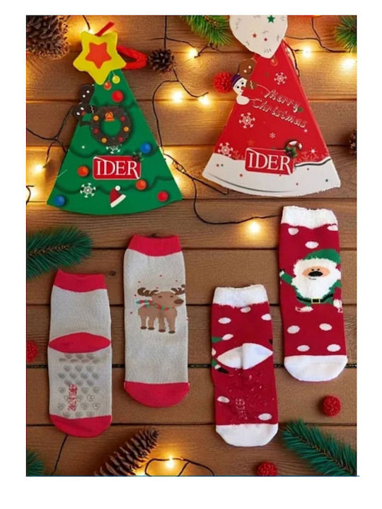 IDER Kindersocken Rutschfest Rote