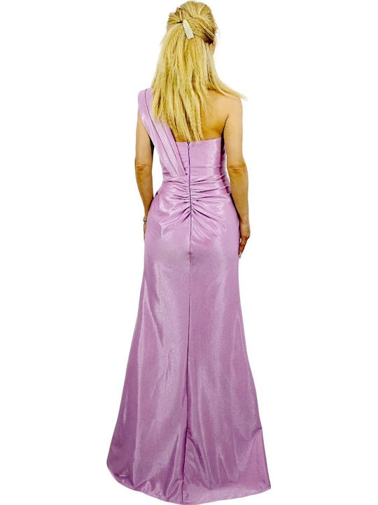 Sommer Maxi Abendkleid Offener Rücken Flieder