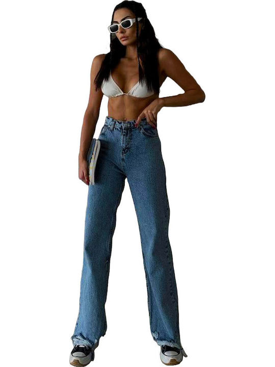 Femei Din material textil Pantaloni Albastră