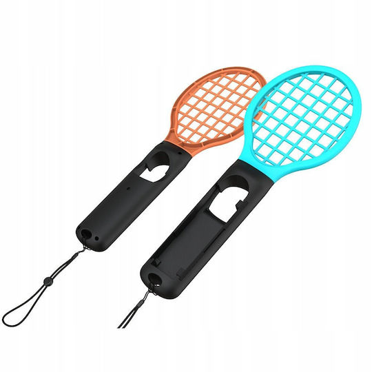 Yaxo Tennis Pro Set Joy-con Grip Ns/ns2 Inferno Orange & Hydro Blue