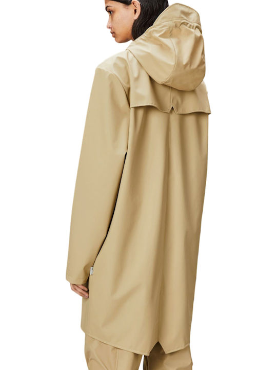 Women's for Hiking Short Lifestyle Jacket Waterproof for Spring or Autumn Beige