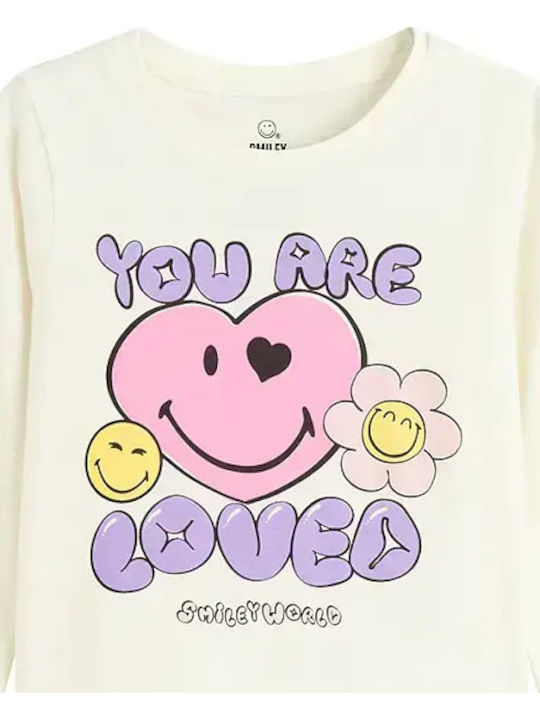 Cool Club Παιδική Πιτζάμα Λευκή Smiley World