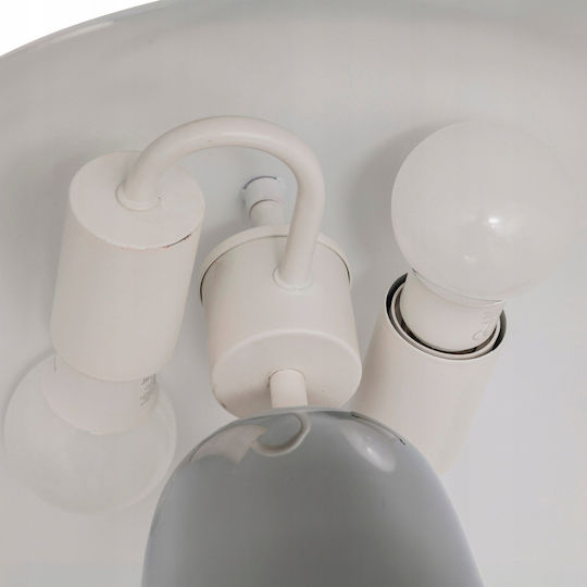 Atmosphera Omia Tischlampen mit Silberfarbenem Hut und Basis