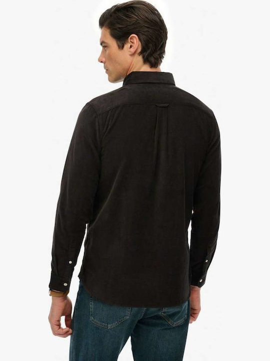 'classic Long-sleeved Corduroy Shirt Black