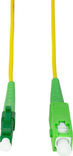 LogiLink Καλώδιο Οπτικής Ίνας SC/APC-LC/APC 20m Κίτρινο