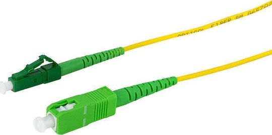LogiLink Καλώδιο Οπτικής Ίνας SC/APC-LC/APC 20m Κίτρινο