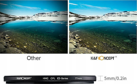 K&F Concept CPL HD Filter Diameter 55mm with MC Coating for Camera Lenses