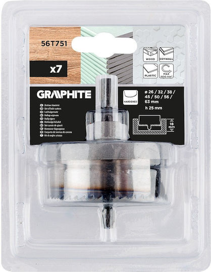 Graphite Diamond Hole Saw Set for Wood